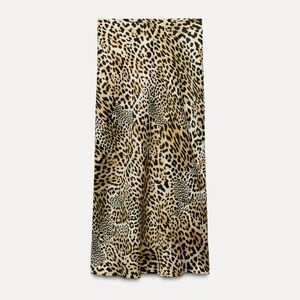 zara fall 24 animal print skirt